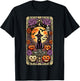 Vintage Gothic The Witch Black Cat Tarot Card Halloween 2024 Men Women Kids T-Shirt - T-Shirt | Black