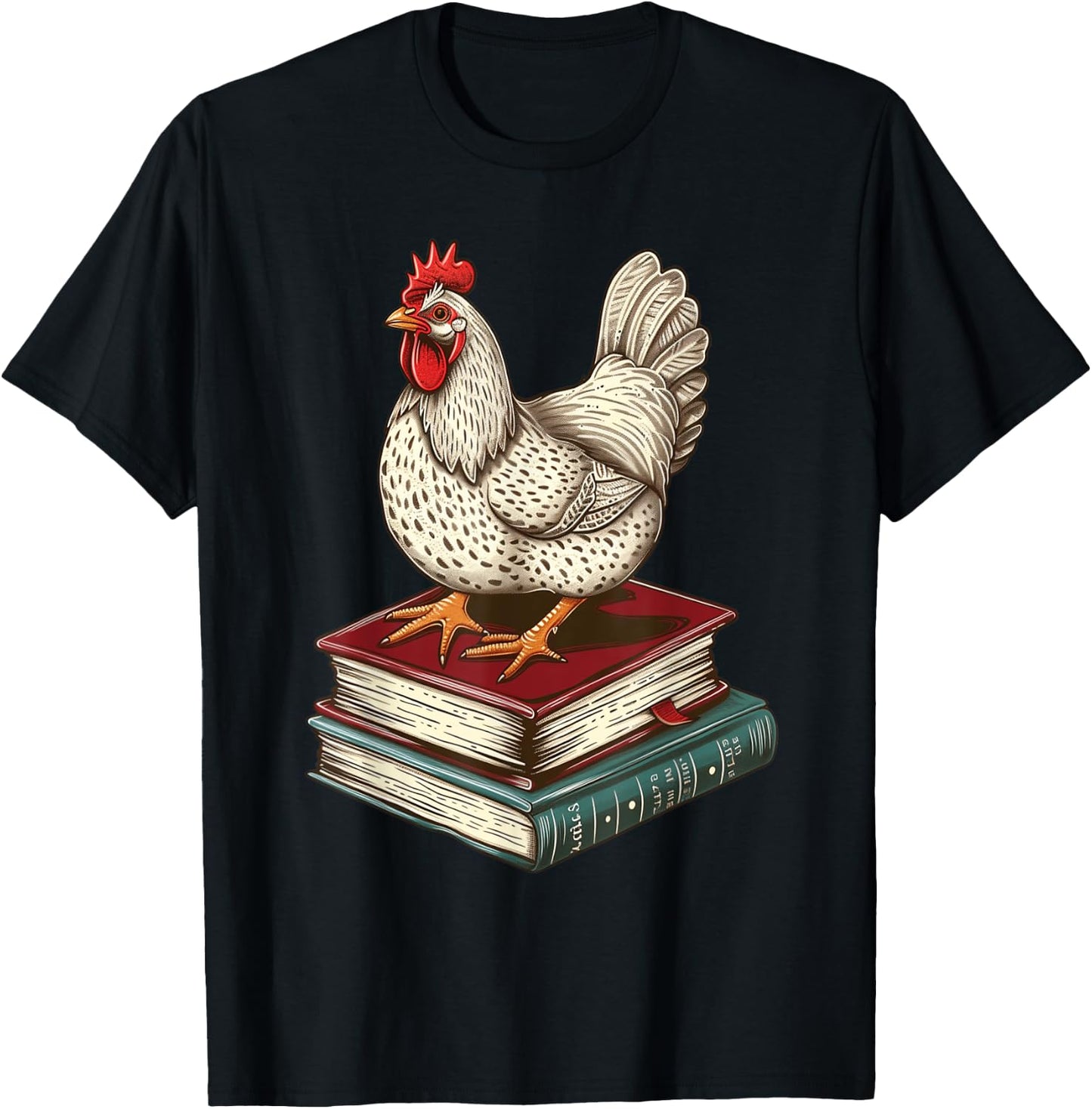 Chicken Books Back To School First Day Of School Boys Girls T-Shirt - T-Shirt | Black