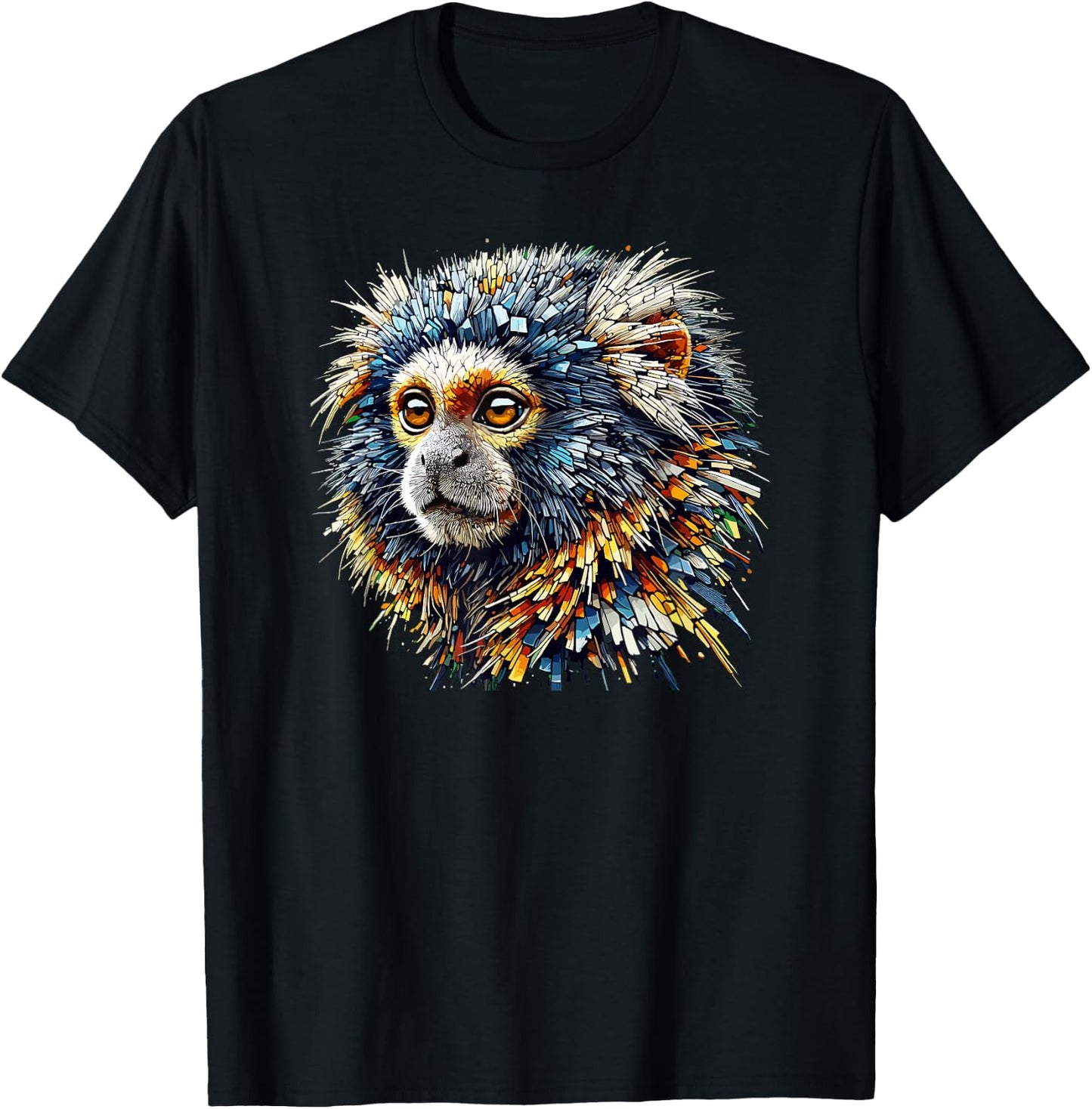 Laroli Aesthetic Art Pygmy Marmoset Marmosets -Adults Kids T-Shirt - T-Shirt | Black