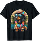 Retro Hawaiian Dachshund Dog Tropical Floral Summer Vibes Women Kids T-Shirt - T-Shirt | Black