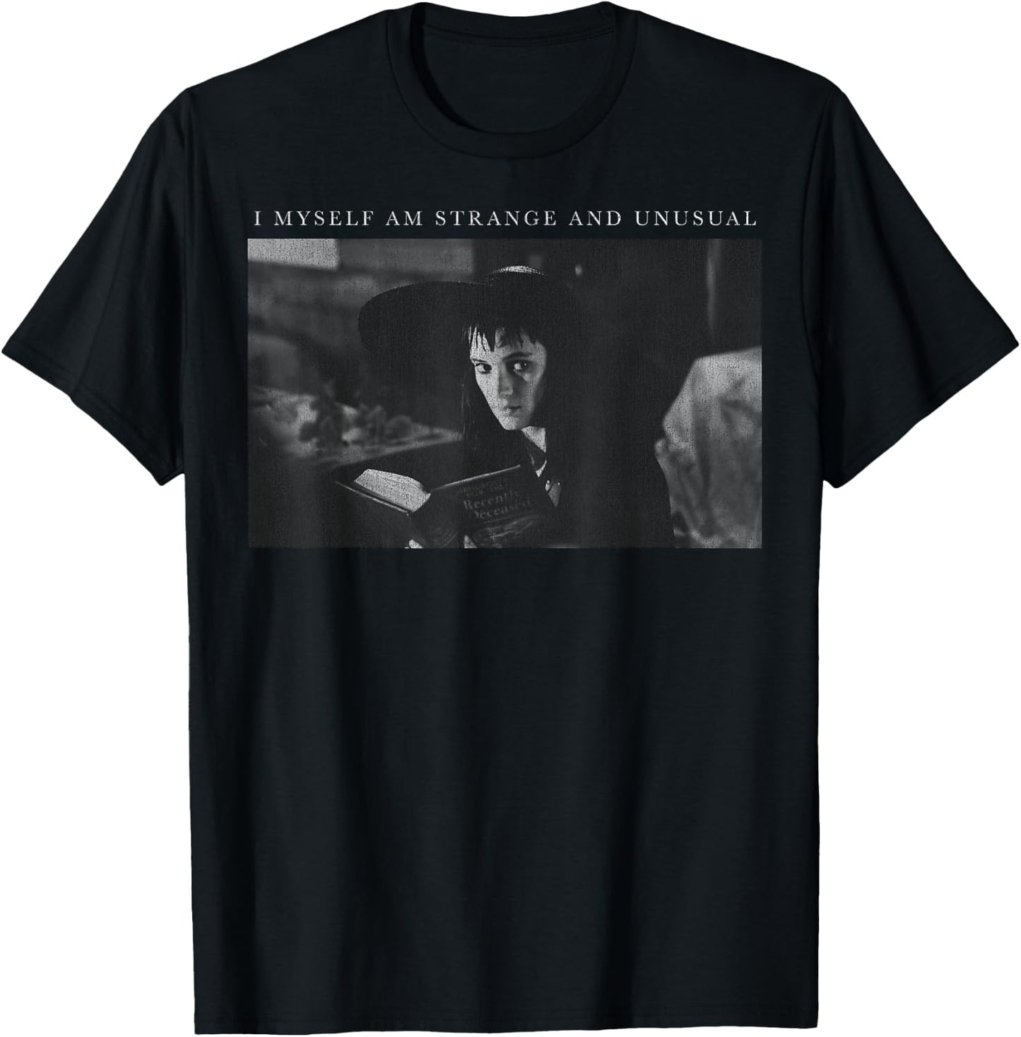 Beetlejuice Lydia I Myself Am Strange and Unusual Portrait T-Shirt - T-Shirt | Black