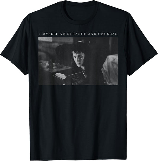 Beetlejuice Lydia I Myself Am Strange and Unusual Portrait T-Shirt - T-Shirt | Black