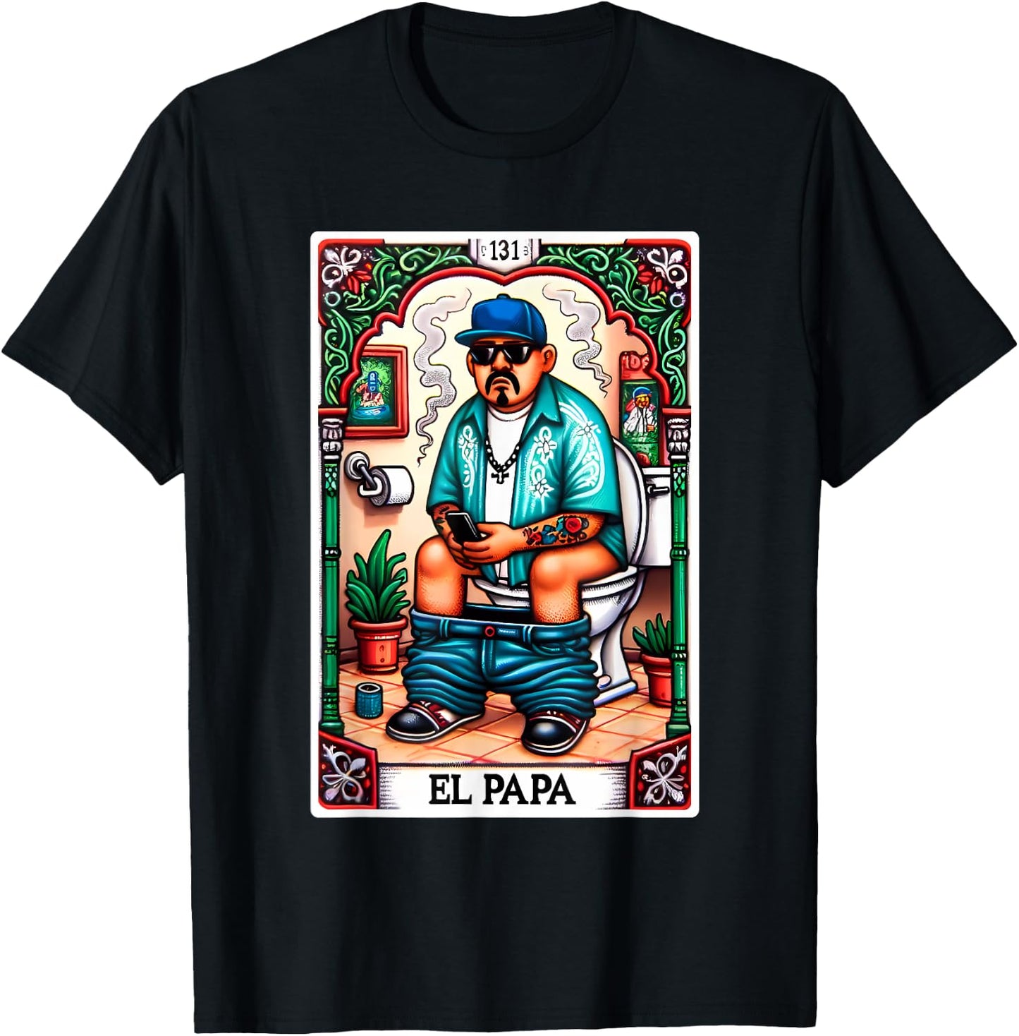 El Papa Latino Tarot Card Spanish Doing Dad Shit Fathers Day T-Shirt - T-Shirt | Black