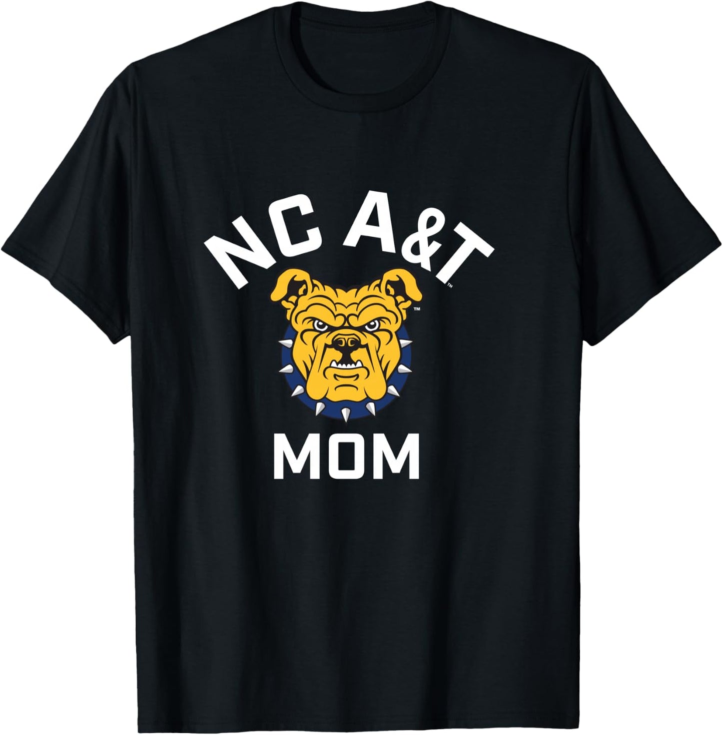 North Carolina A&T State University Aggies Arched Mom T-Shirt - T-Shirt | Black