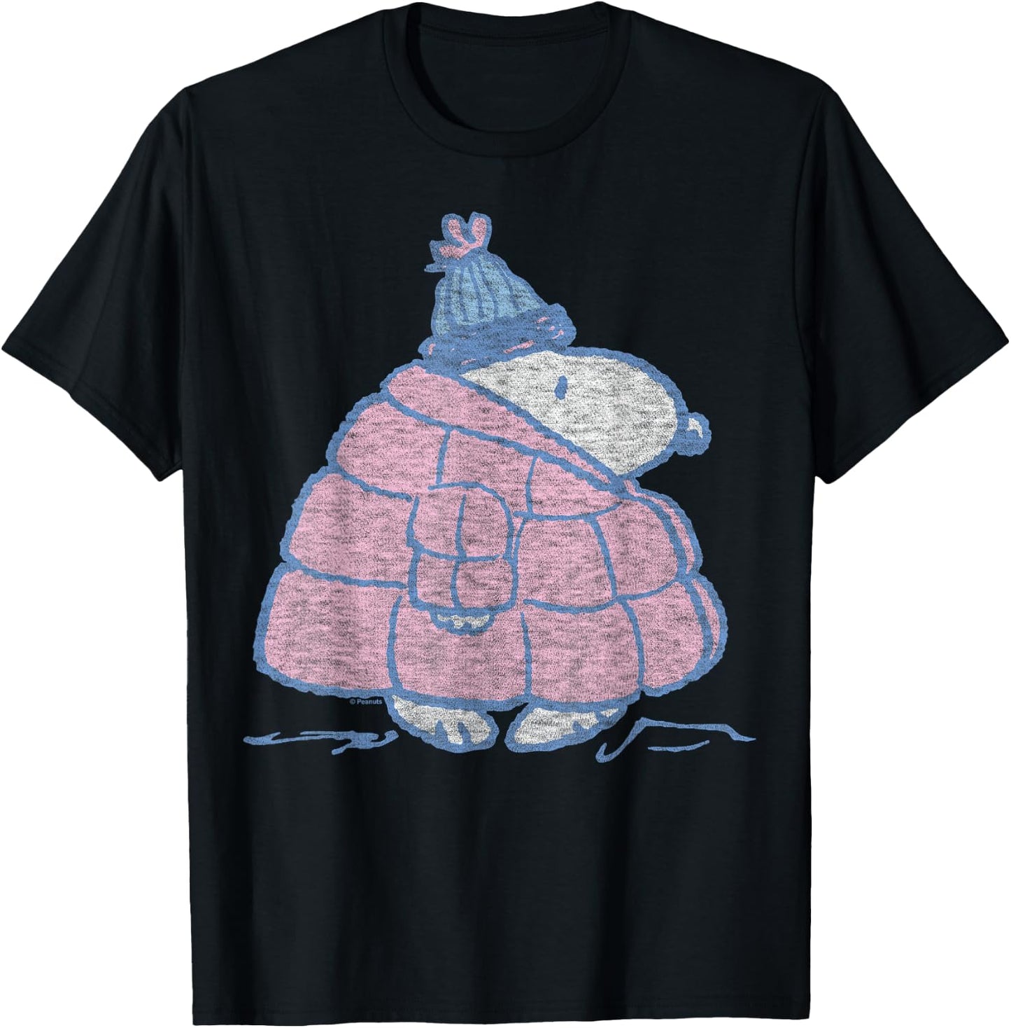 Peanuts - Snoopy Puffer T-Shirt - T-Shirt | Black