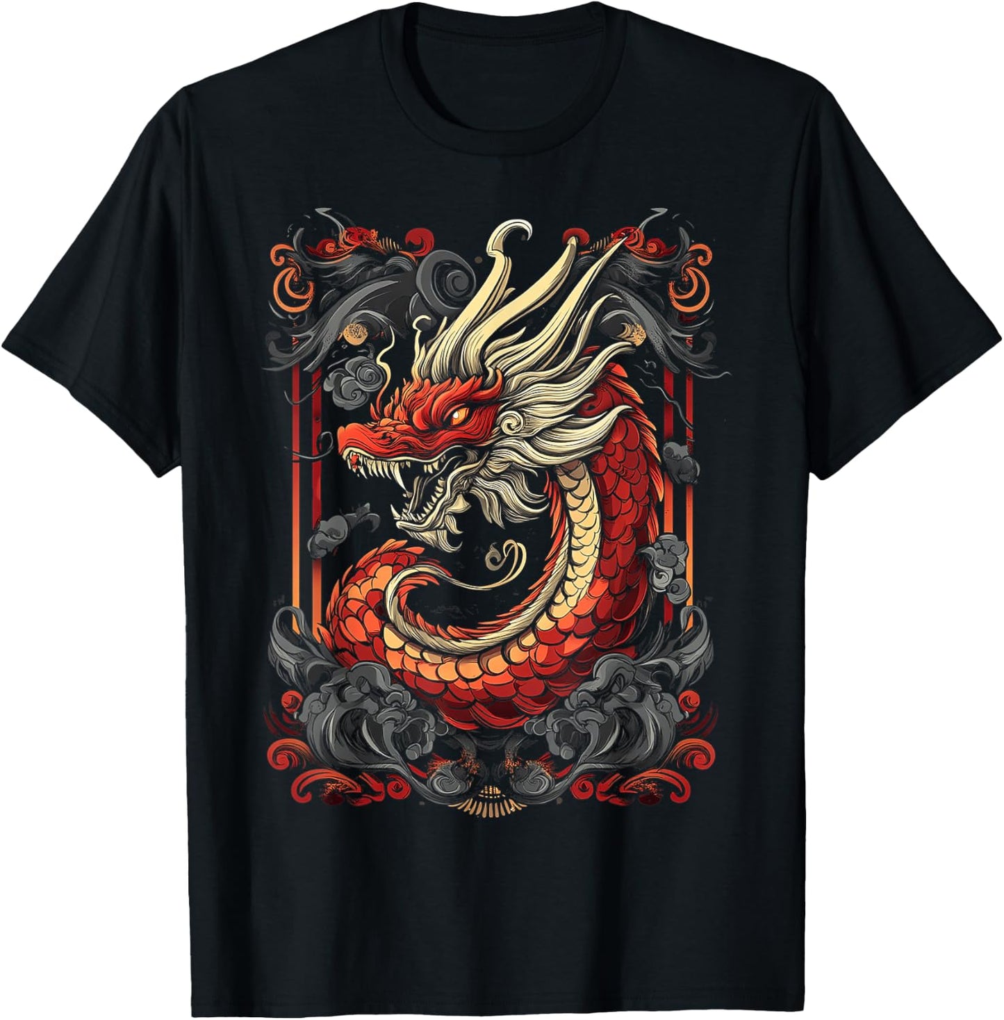 Basilisk Mythical Motif Fantasy Illustration Basilisk T-Shirt - T-Shirt | Black