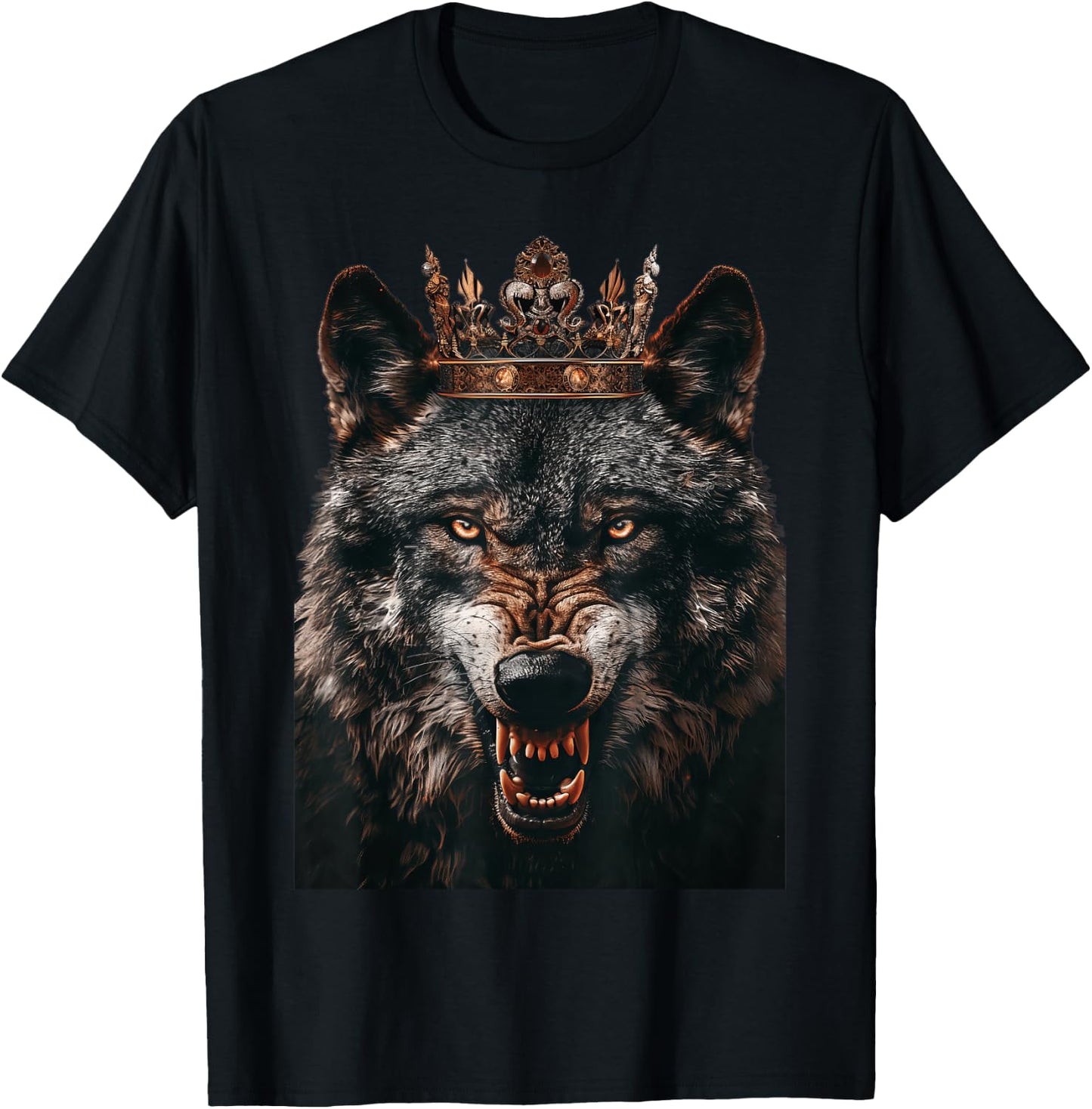 Wolf King T-Shirt - T-Shirt | Black