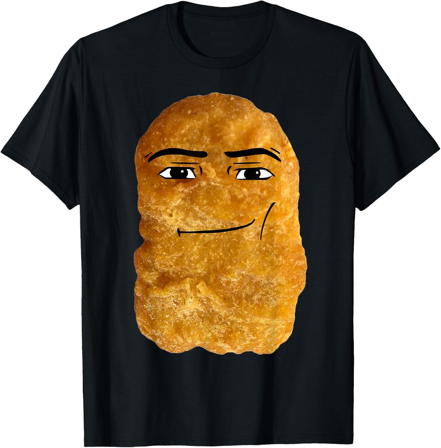 Chicken Nugget Meme , Small, Black T-Shirt - T-Shirt | Black