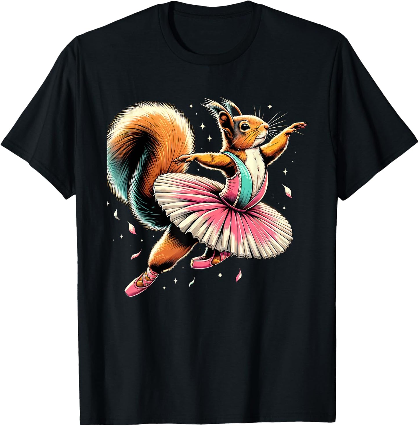 Ballerina Wild squirrel Dancing T-Shirt - T-Shirt | Black