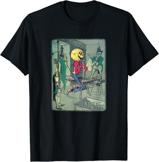 Jack Pumpkinhead & The Sawhorse Arrive in the Emerald City T-Shirt - T-Shirt | Black