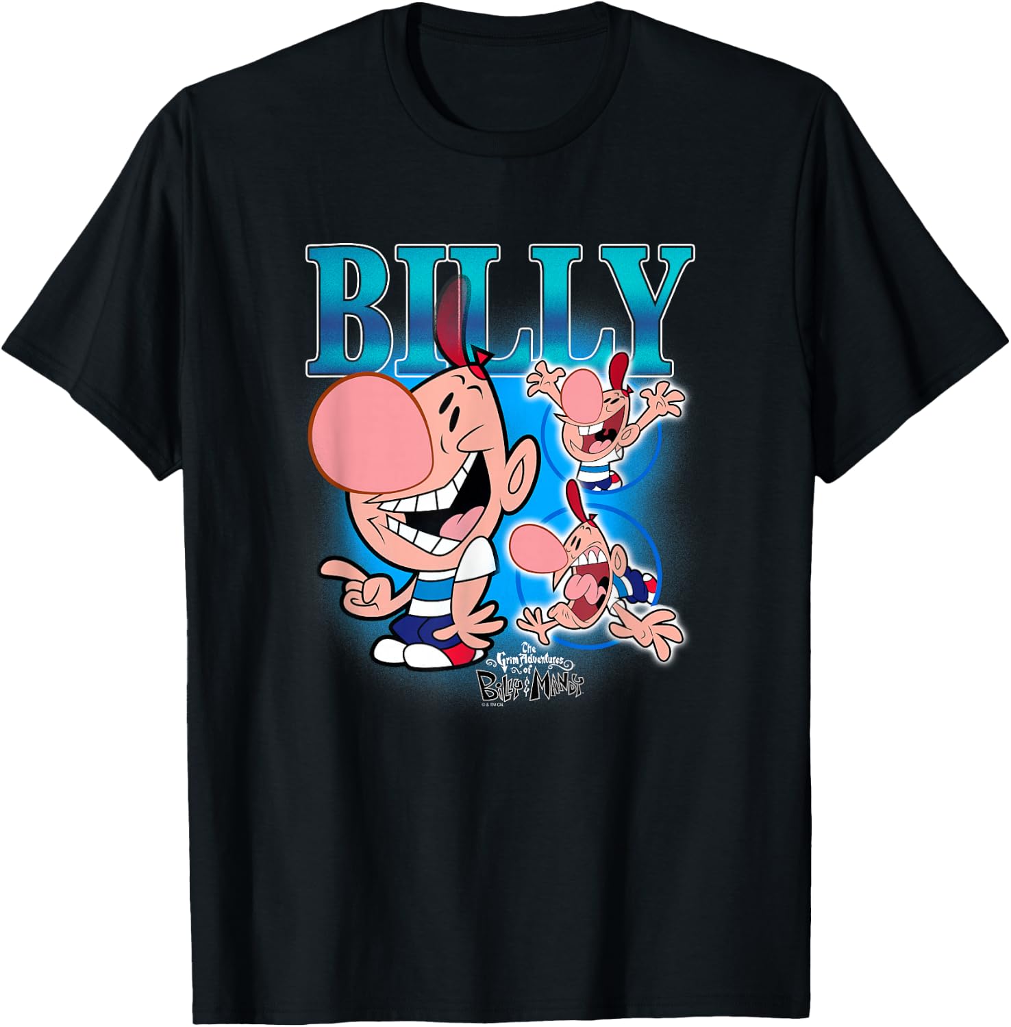 The Grim Adventures of Billy and Mandy Billy Retro Montage T-Shirt - T-Shirt | Black