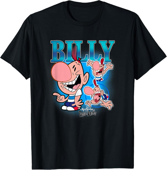 The Grim Adventures of Billy and Mandy Billy Retro Montage T-Shirt - T-Shirt | Black