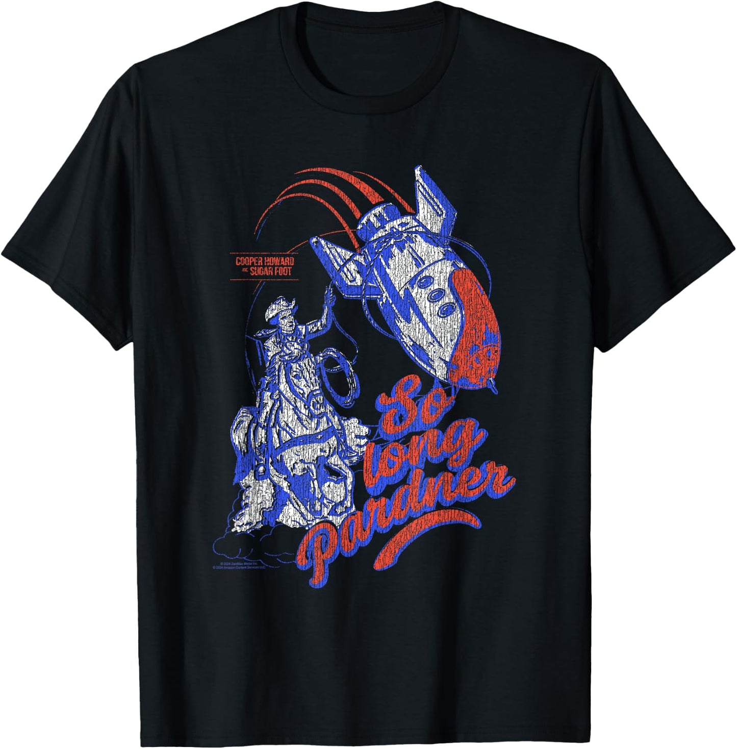 Fallout Retro So Long Pardner Wild Western Bomb TV Show T-Shirt - T-Shirt | Black