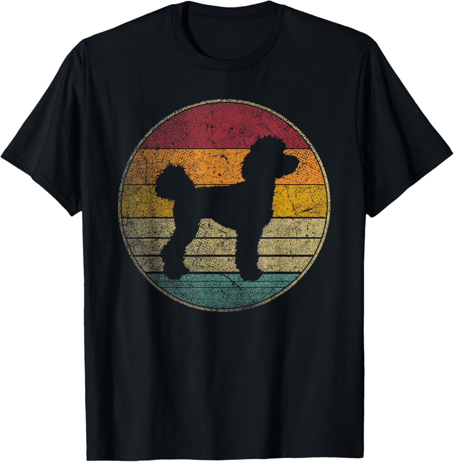 Poodle Dog - Vintage Funny Retro 70's 80's Men Women T-Shirt - T-Shirt | Black