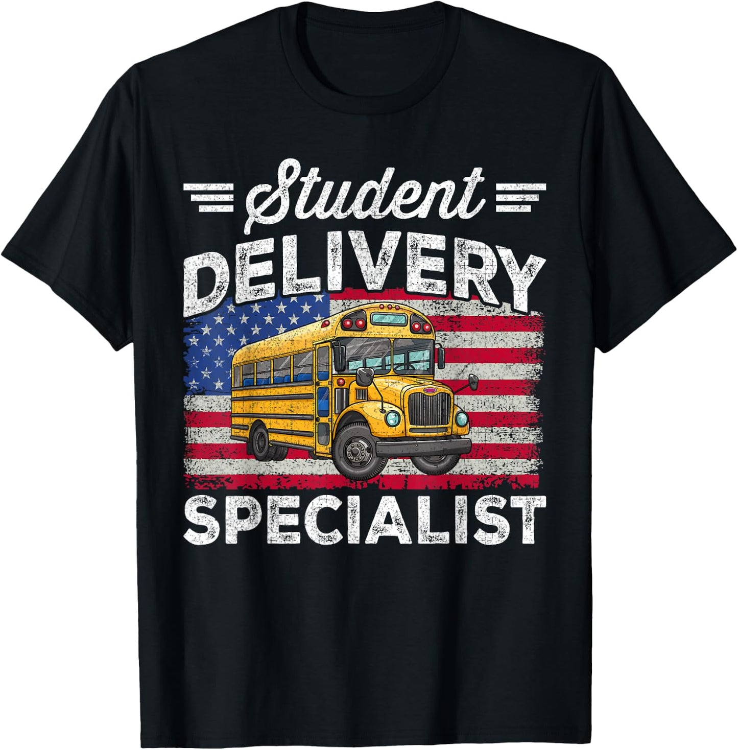Students Delivery Specialist Funny Back To School Bus Driver T-Shirt - T-Shirt | Black