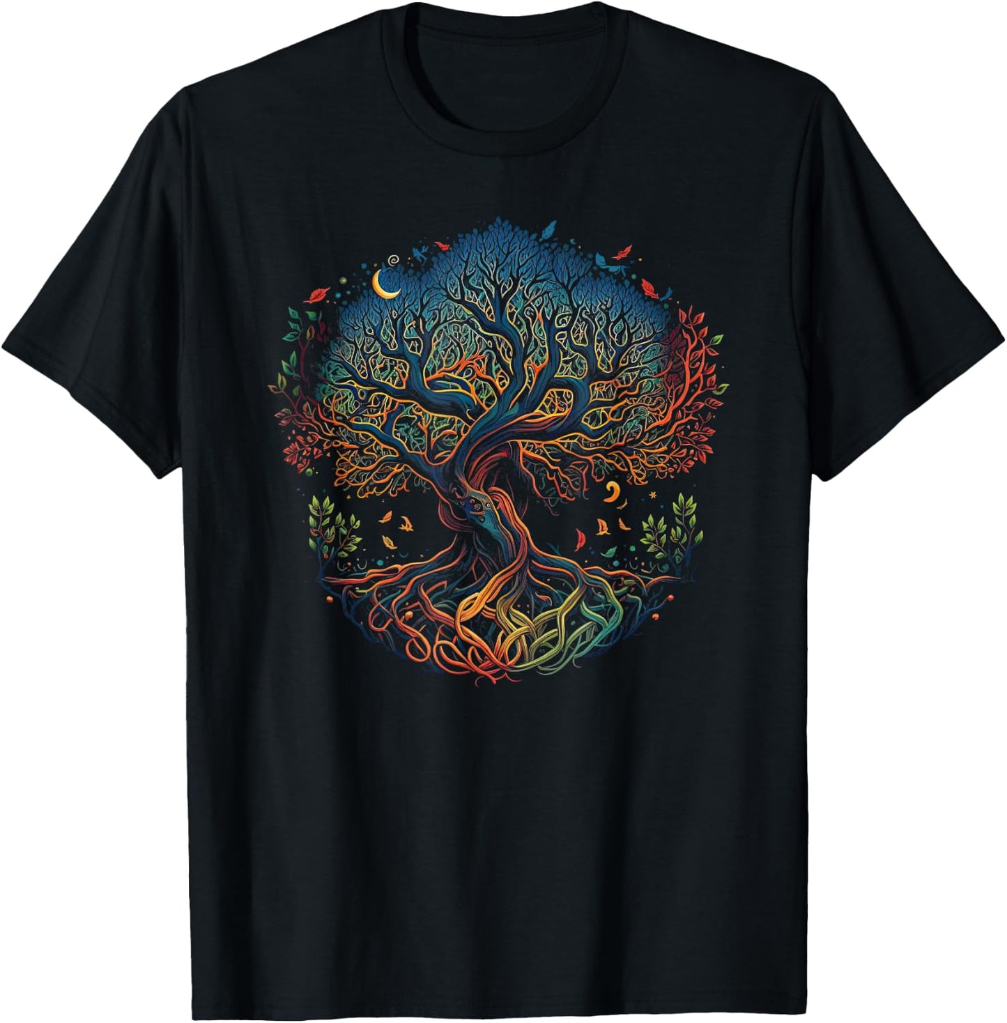 Tree of Life Yggdrasil Viking Midgard Thor Walhalla T-Shirt - T-Shirt | Black