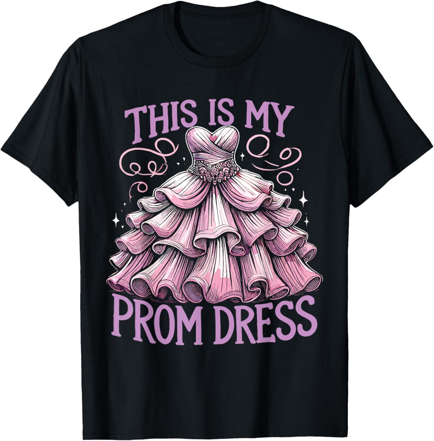 This Is My Prom Dress Graduation University Ball T-Shirt - T-Shirt | Black