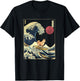 Shiba Inu Japanese Kanagawa Wave Funny Surf Dog T-Shirt - T-Shirt | Black