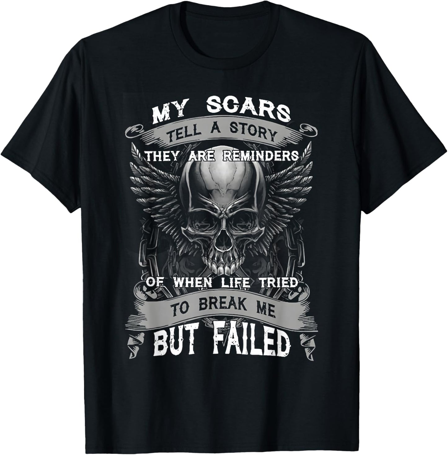 My Scars Tell A Story They Are Reminder Knight Templar Skull T-Shirt - T-Shirt | Black