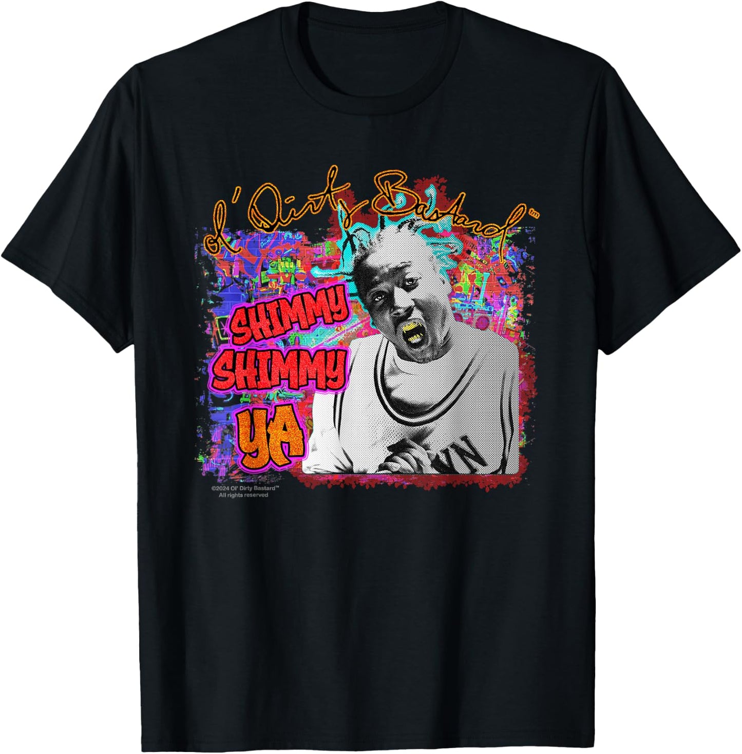 ODB Ol Dirty Ba--ard Official Shimmy Ya Graff 90s Hip Hop T-Shirt - T-Shirt | Black