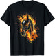 Horse Flames Fierce Horse art Fiery horse T-Shirt - T-Shirt | Black