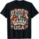 Barn In The USA 4th Of July Horse Patriotic Women Kids Men T-Shirt - T-Shirt | Black