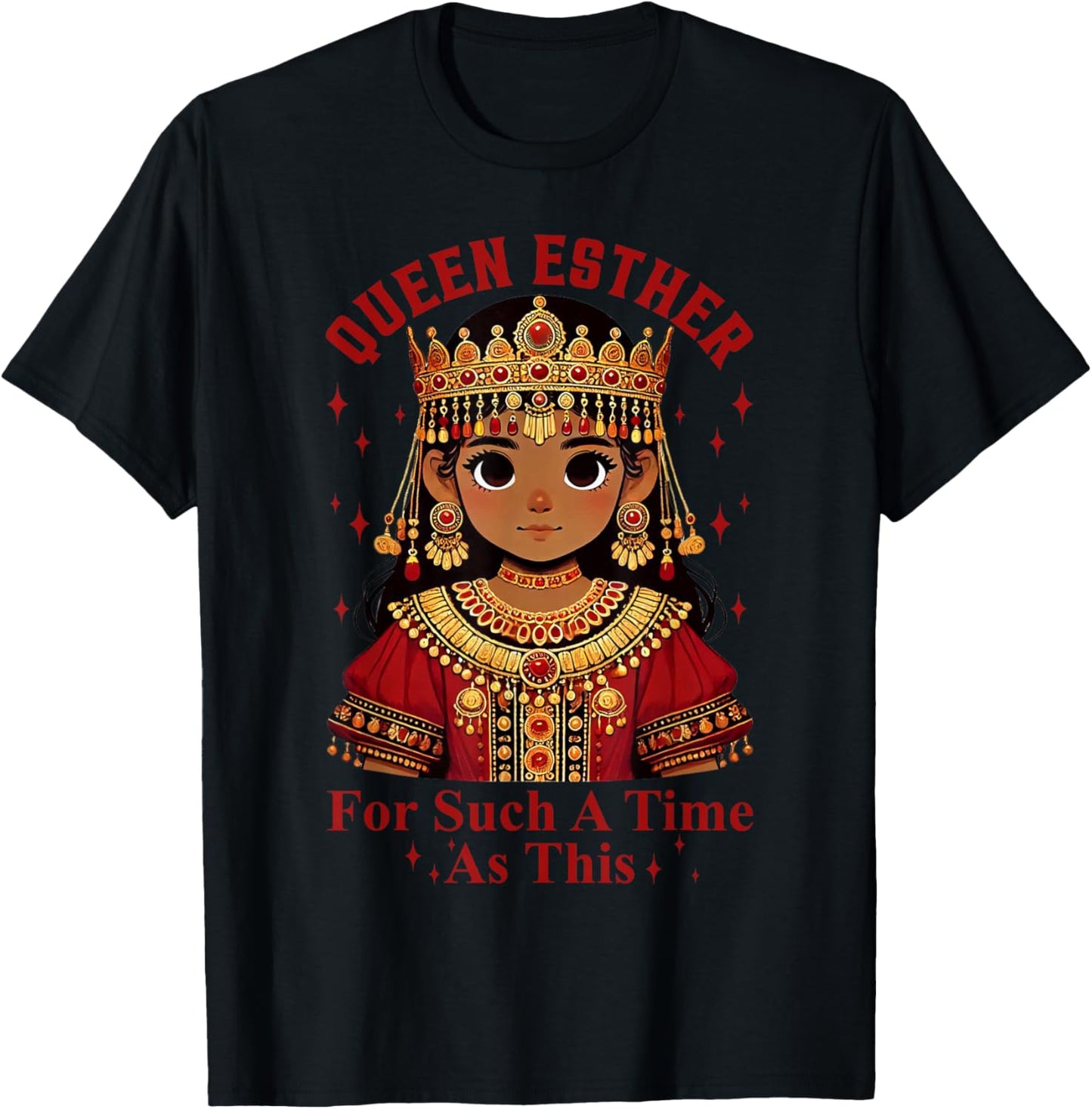 Queen Esther For Such A Time As This Purim Holiday Jewish T-Shirt - T-Shirt | Black