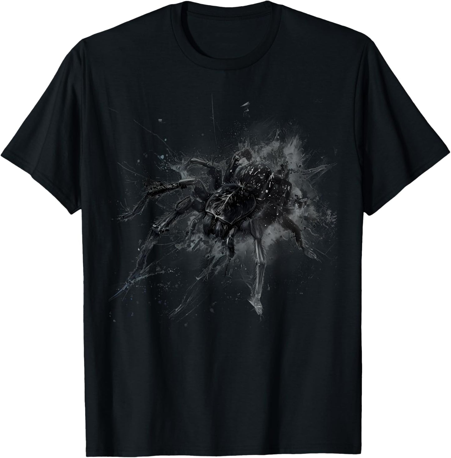 Tarantula Spider Drawing Motif Tarantula Lover Animal Print T-Shirt - T-Shirt | Black