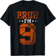 9th Birthday Basketball Bruh I’m 9 Year Old Birthday Party T-Shirt - T-Shirt | Black