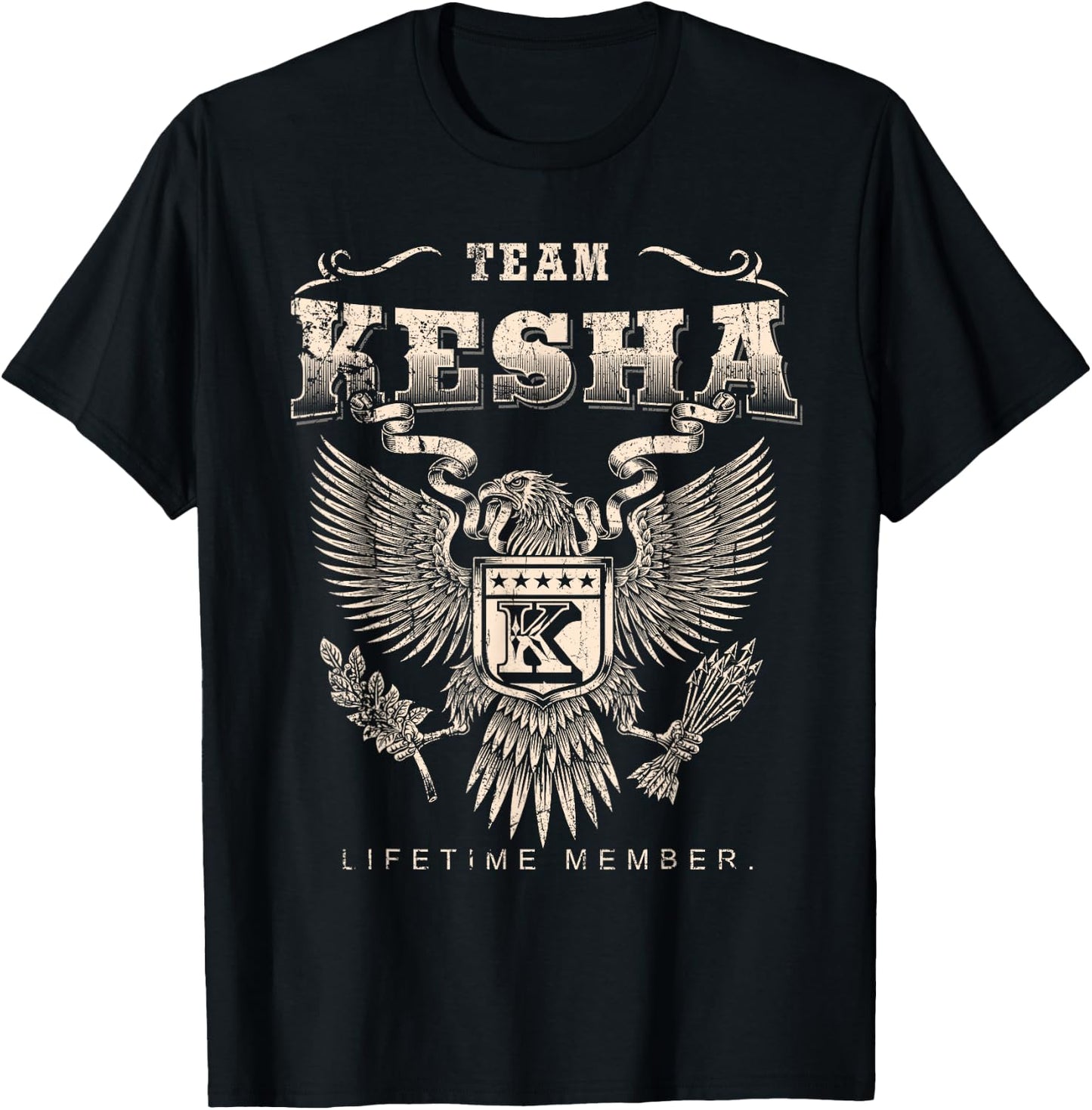 Team Kesha Lifetime Member - Kesha Name T-Shirt - T-Shirt | Black