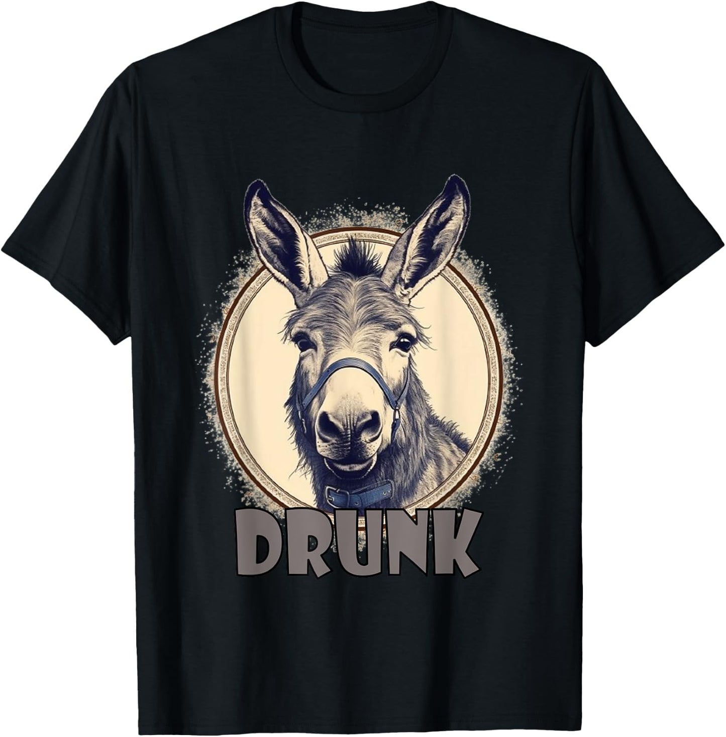 Funny Drunk Donkey Alcoholic Ass T-Shirt - T-Shirt | Black