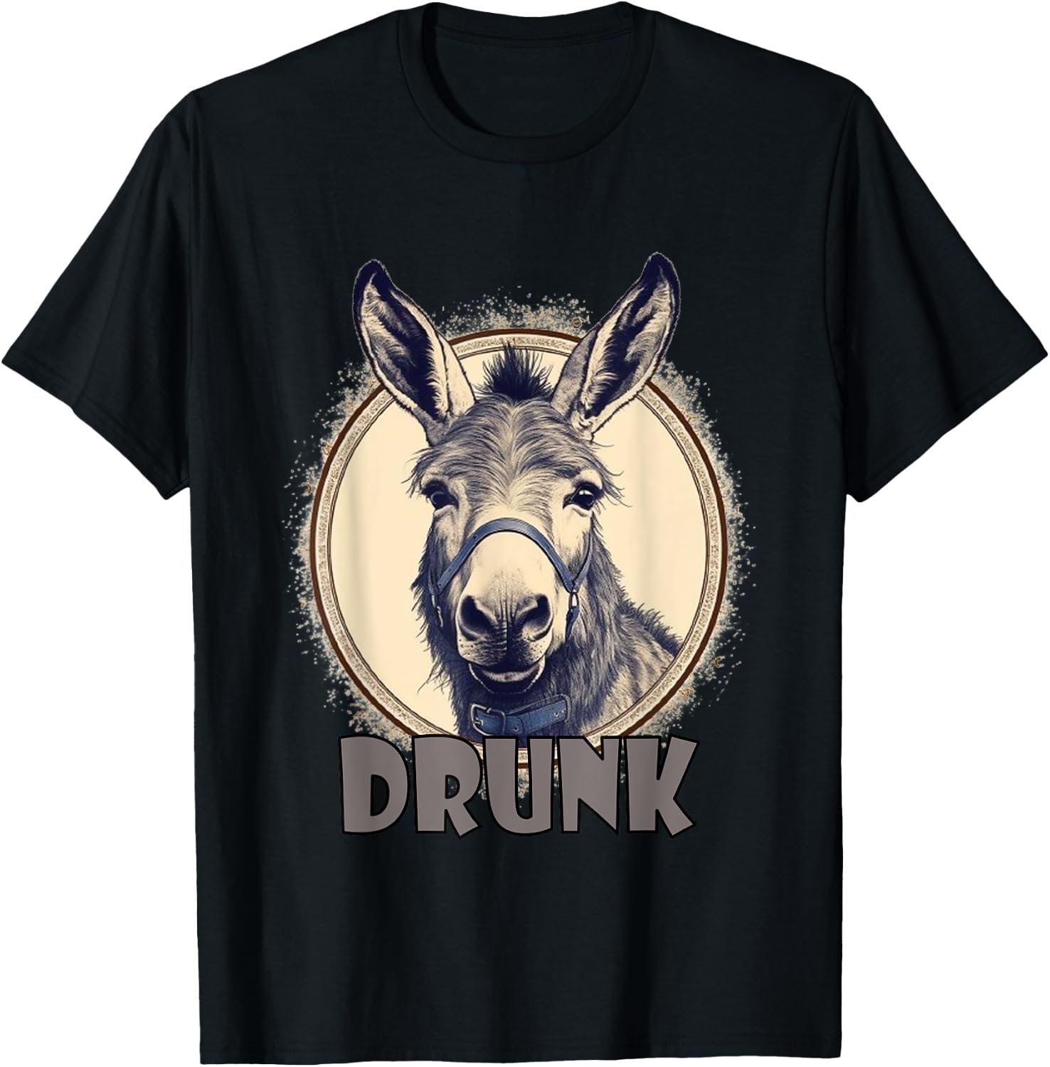 Funny Drunk Donkey Alcoholic Ass T-Shirt - T-Shirt | Black