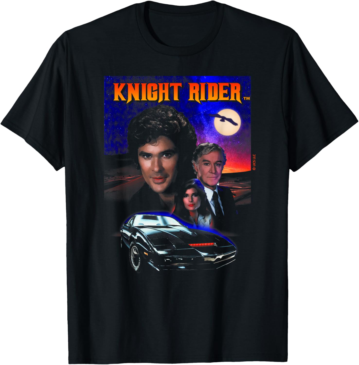Knight Rider Classic 80s TV Show Retro Art T-Shirt - T-Shirt | Black