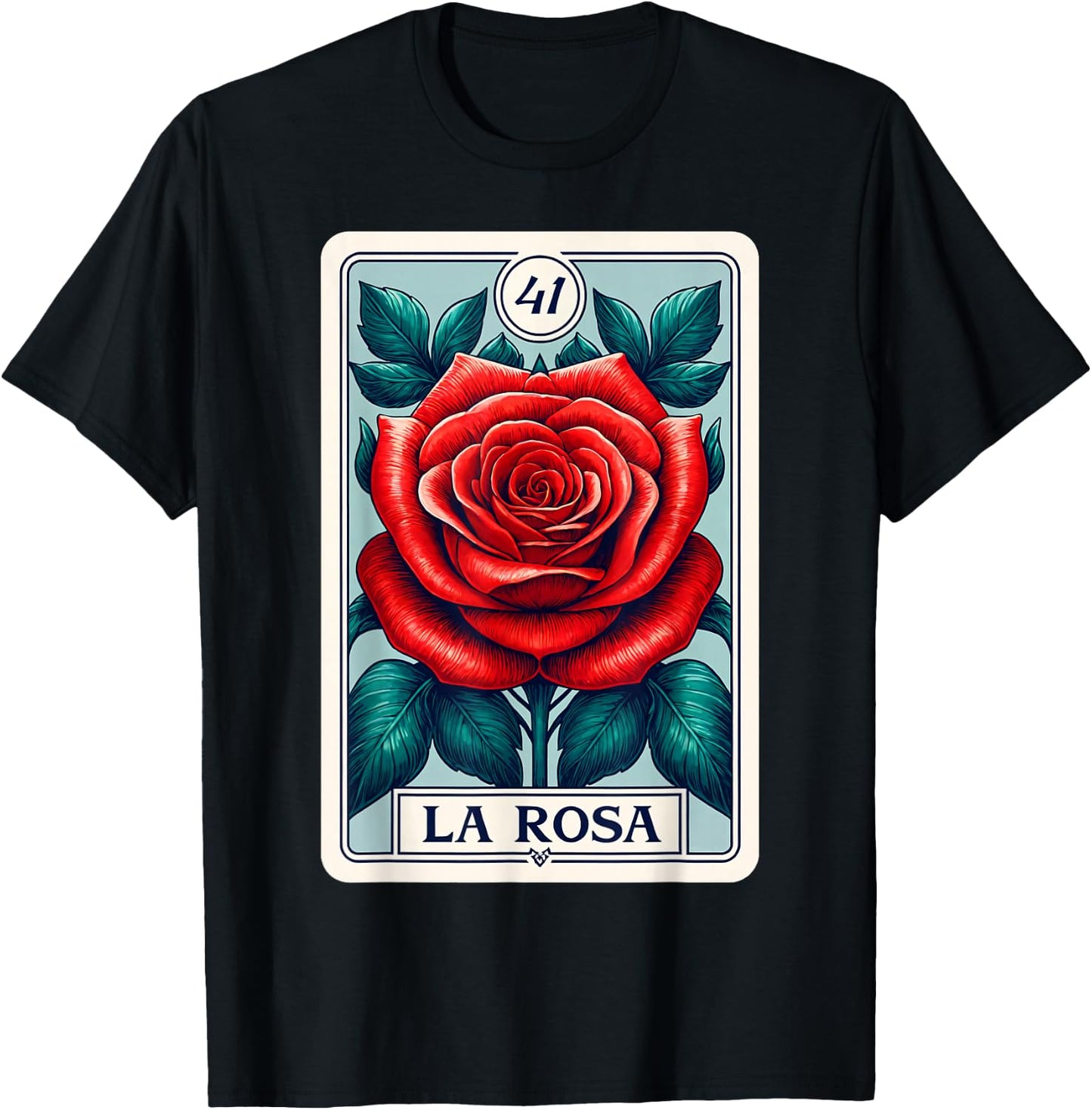 Rosa Mexican Lottery Bingo Game Roses T-Shirt - T-Shirt | Black