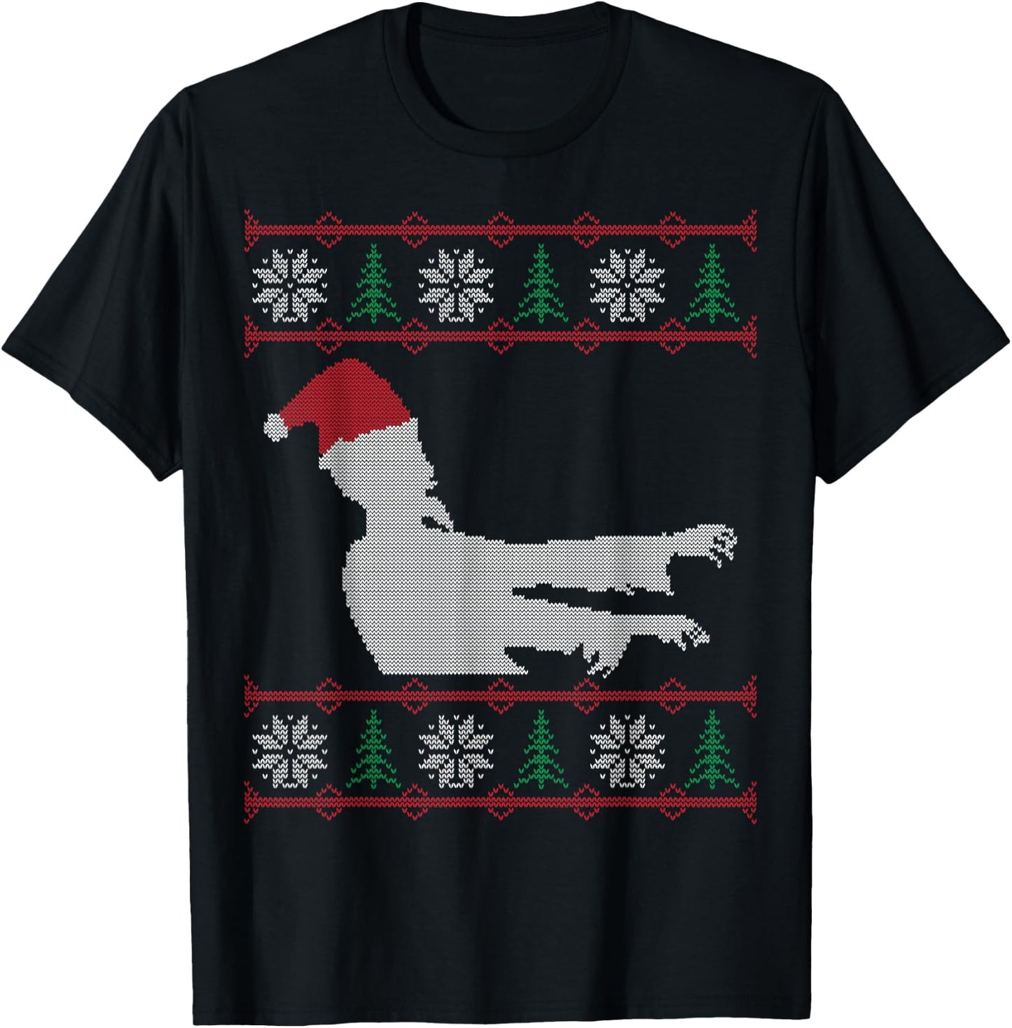 Zombie Santa Ugly Christmas T-Shirt - T-Shirt | Black