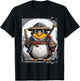 Penguin Linux Samurai Programming Nerd Warrior T-Shirt - T-Shirt | Black