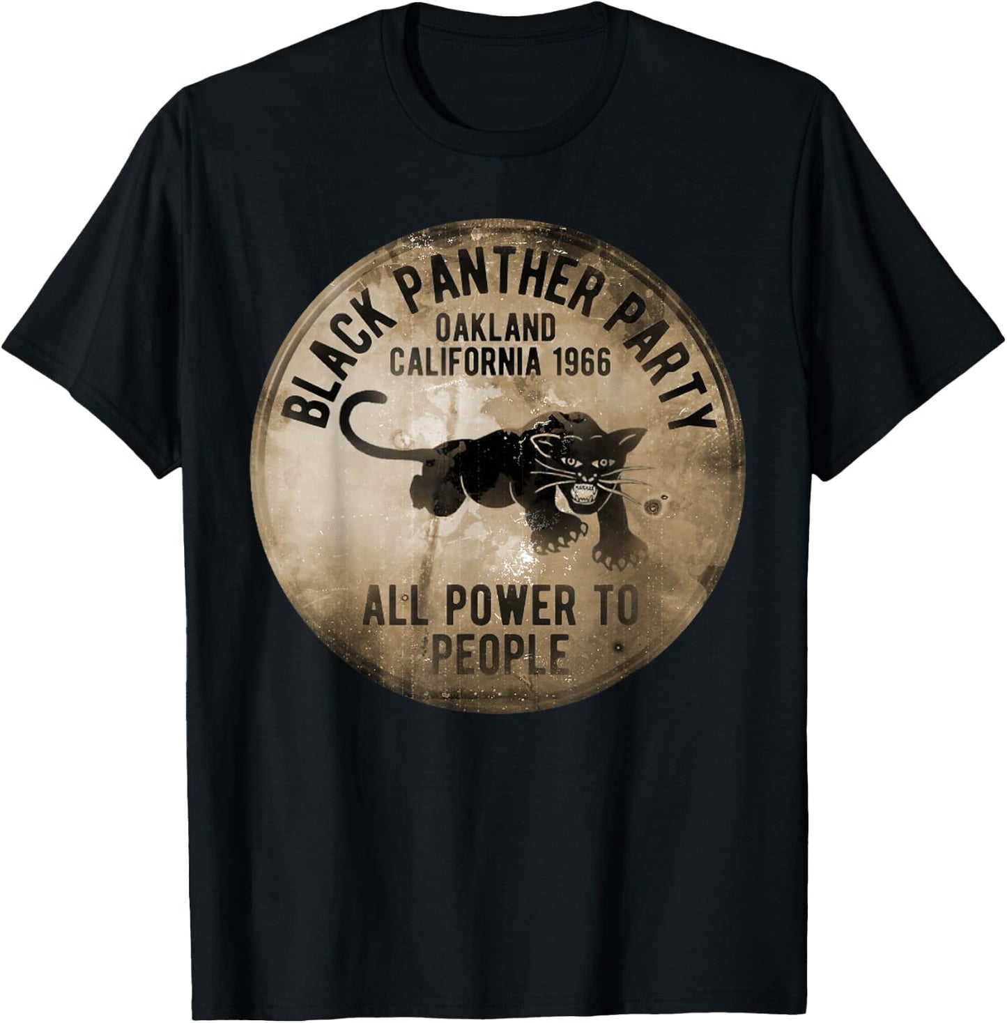 Vintage Oakland California 1966 Black Panther Party T-Shirt - T-Shirt | Black