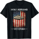 M1A1 Abrams Tank Veteran Main Battle Tank American Flag Women Men T-Shirt - T-Shirt | Black
