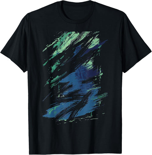 Blue And Green Brushstroke Art Graphic
