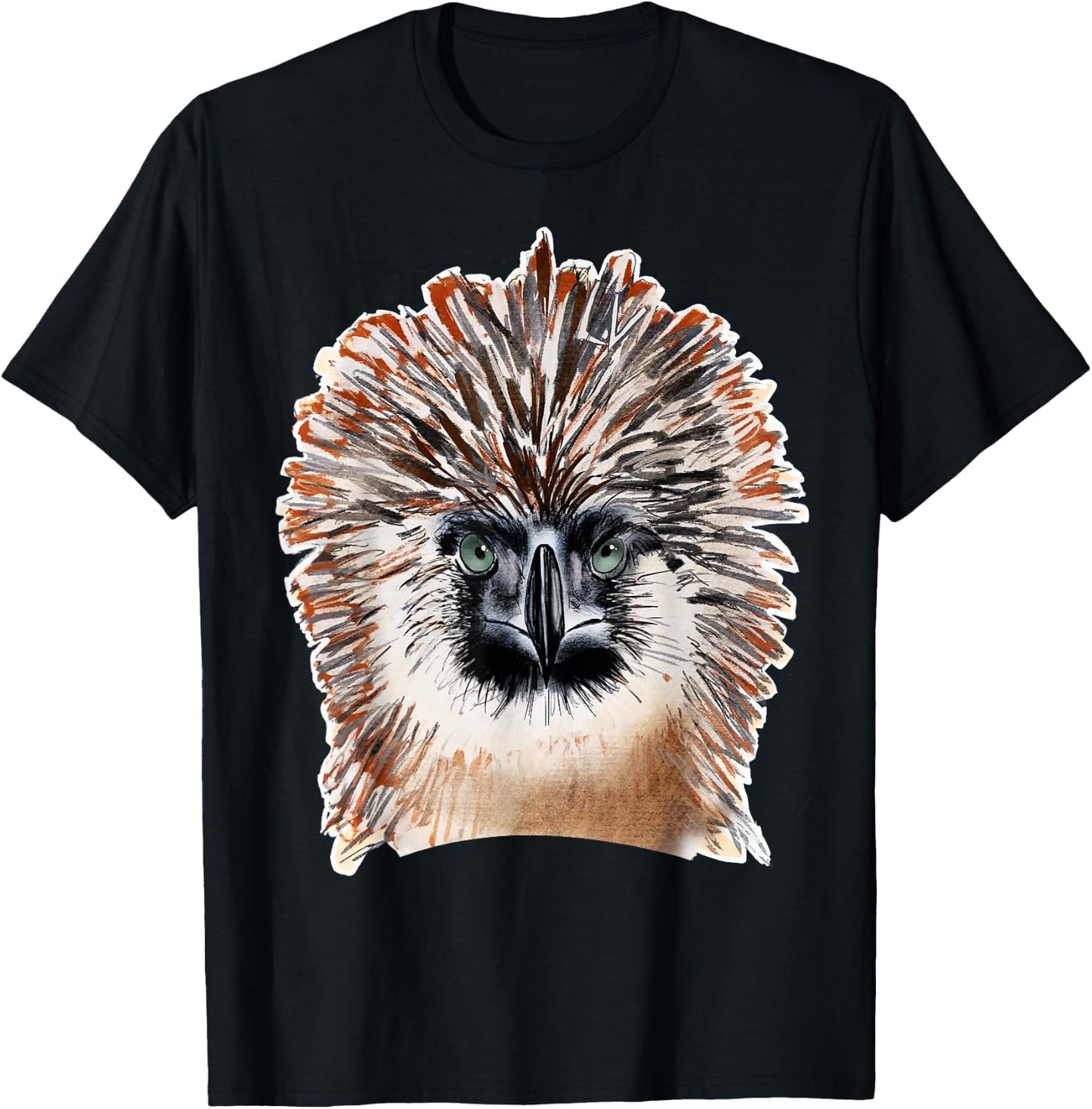 Haribon Philippine Monkey Eating Eagle T-Shirt - T-Shirt | Black