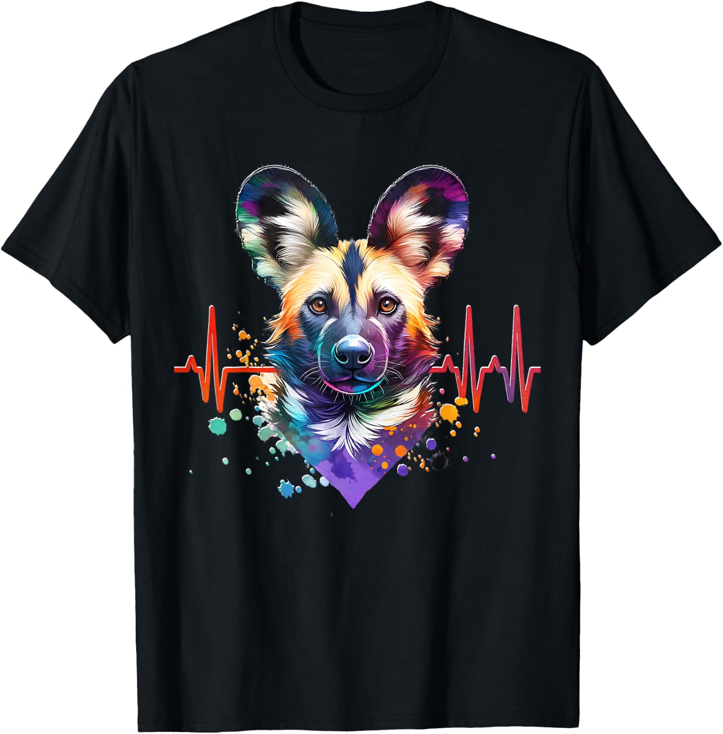 African Wild Dog Cardio African Wild Dog T-Shirt - T-Shirt | Black