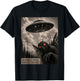 Funny Mothman Alien UFO Vintage Evidence Photo T-Shirt - T-Shirt | Black