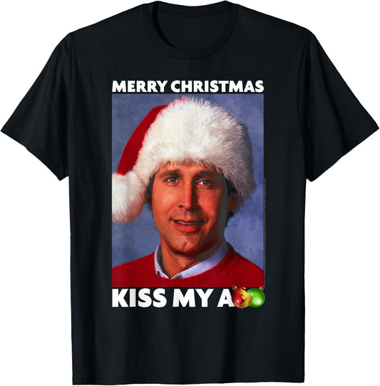National Lampoon's Christmas Vacation Merry Kiss T-Shirt - T-Shirt | Black