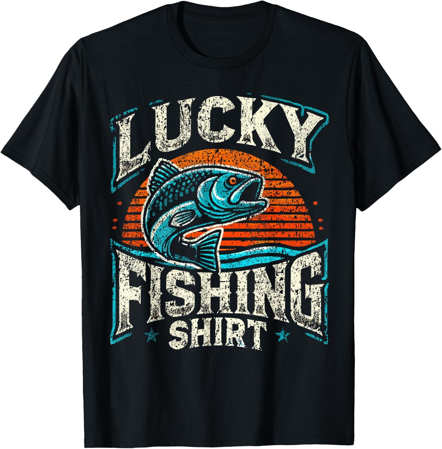 Lucky Fishing T-Shirt - T-Shirt | Black