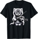 Funny Orchestra Musician Violinist Cute Cat Playing Violin T-Shirt - T-Shirt | Black