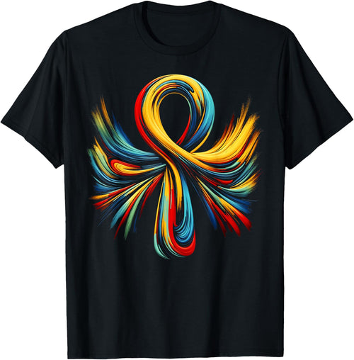 Cool Egypt Ankh Key of Life Symbol In Abstract Art Style