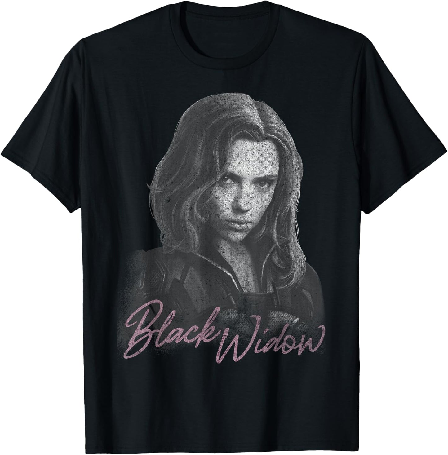 Marvel Black Widow Movie Monochromatic Portrait T-Shirt - T-Shirt | Black