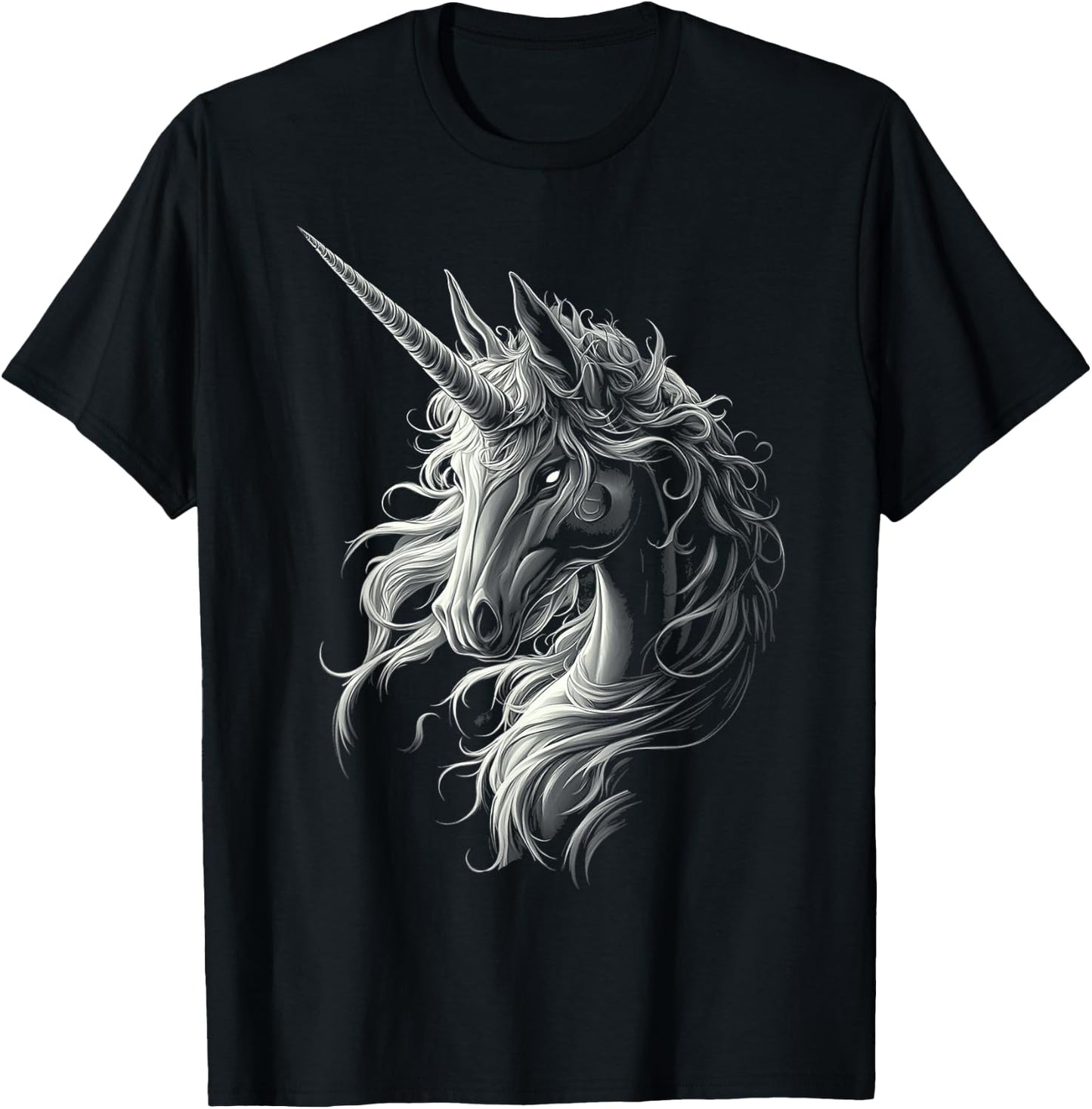 Unicorn Mythical Graphic Fantasy Art Unicorn T-Shirt - T-Shirt | Black