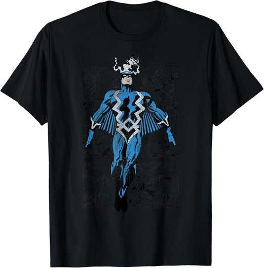 Marvel Inhumans Black Bolt Superhero Comic Panel Portrait T-Shirt - T-Shirt | Black