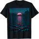 Vaporwave Aesthetic Sunset Above Dark Sea T-Shirt - T-Shirt | Black